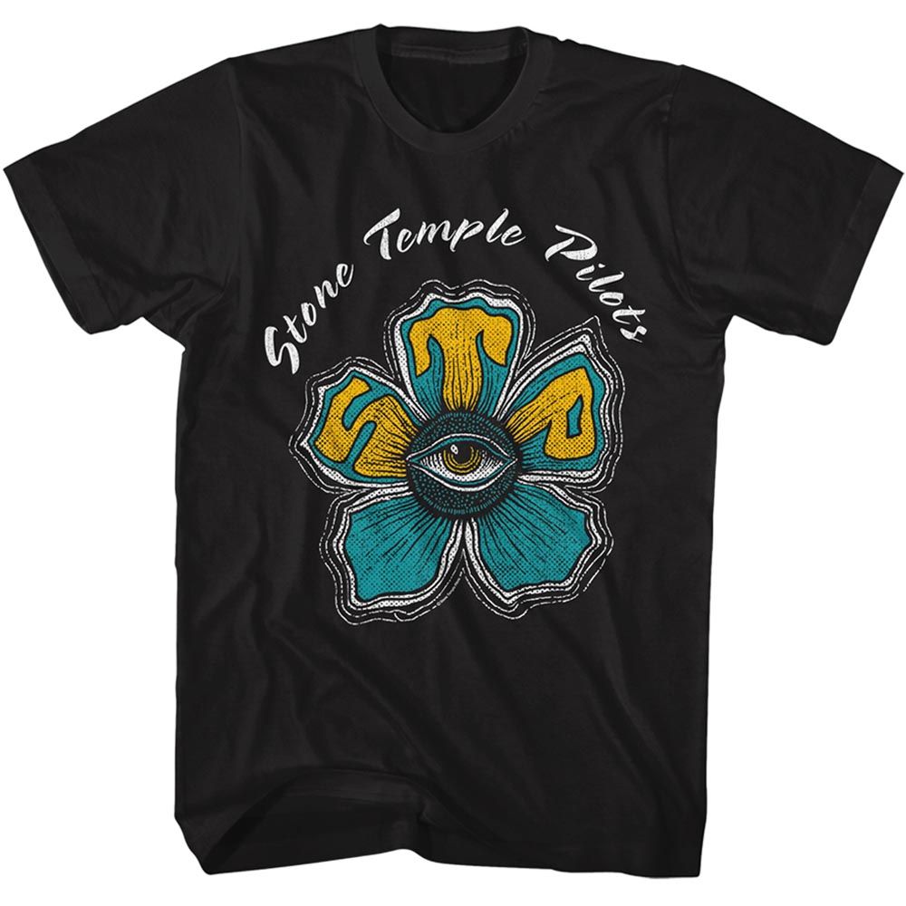 Black Stone Temple Pilots t-shirt featuring an STP Eye Flower design