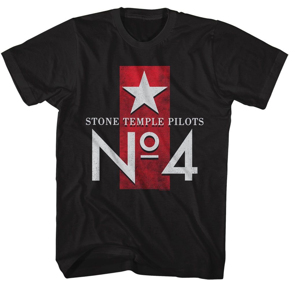Black Stone Temple Pilots t-shirt featuring an STP No. 4 design