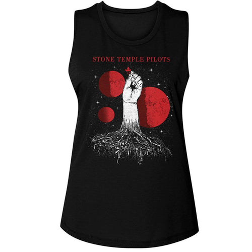 Stone Temple Pilots Ladies Muscle Tank - STP Planets