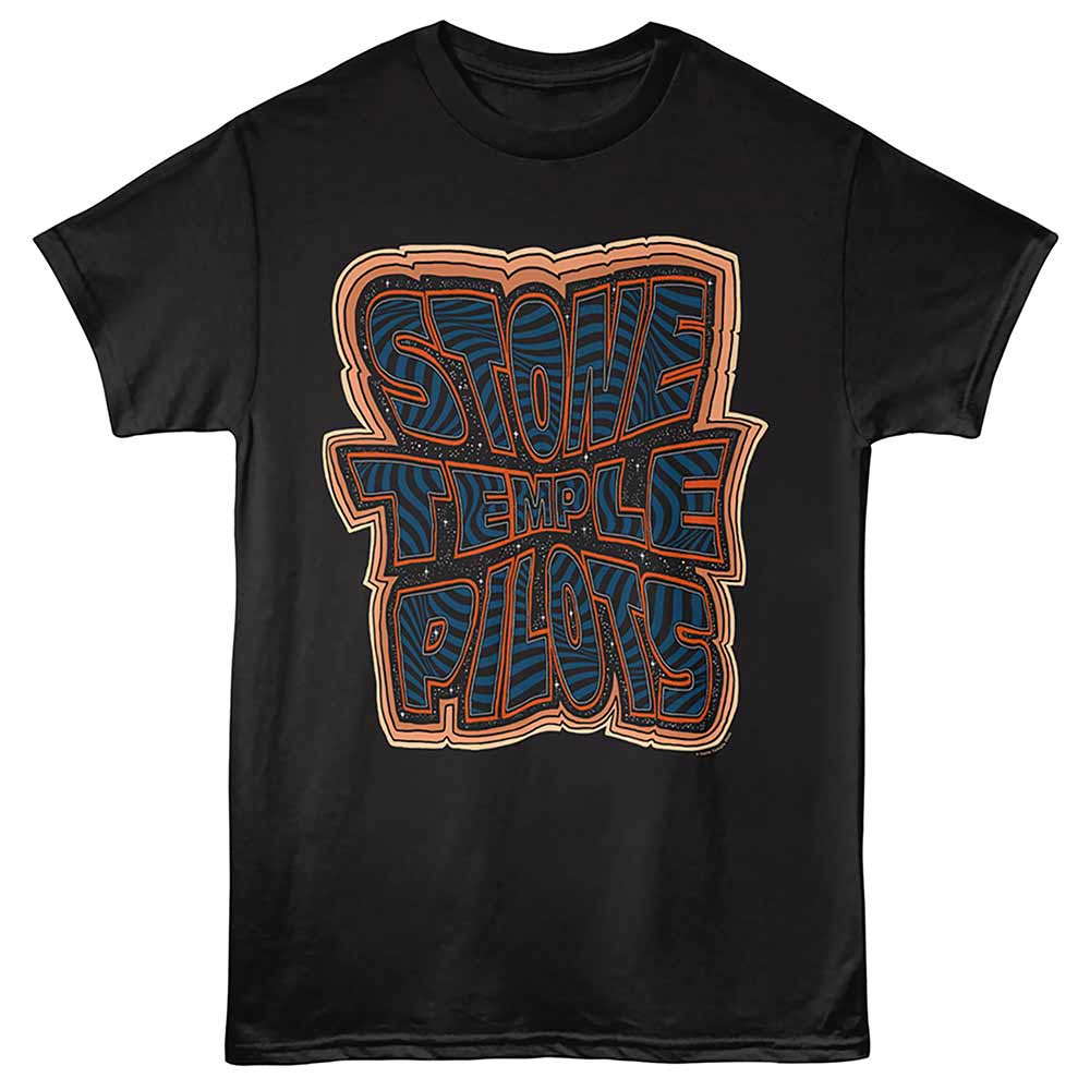 Black Stone Temple Pilots t-shirt featuring a Cosmic Logo design