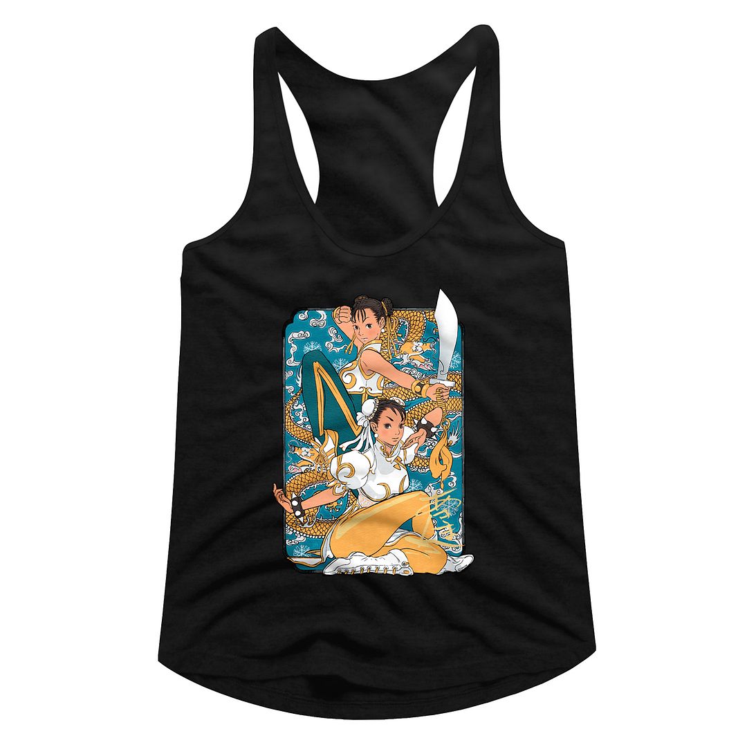 Street Fighter Ladies Racerback - Dual Chun Li