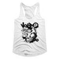 Street Fighter Ladies Racerback - Hadoken - White