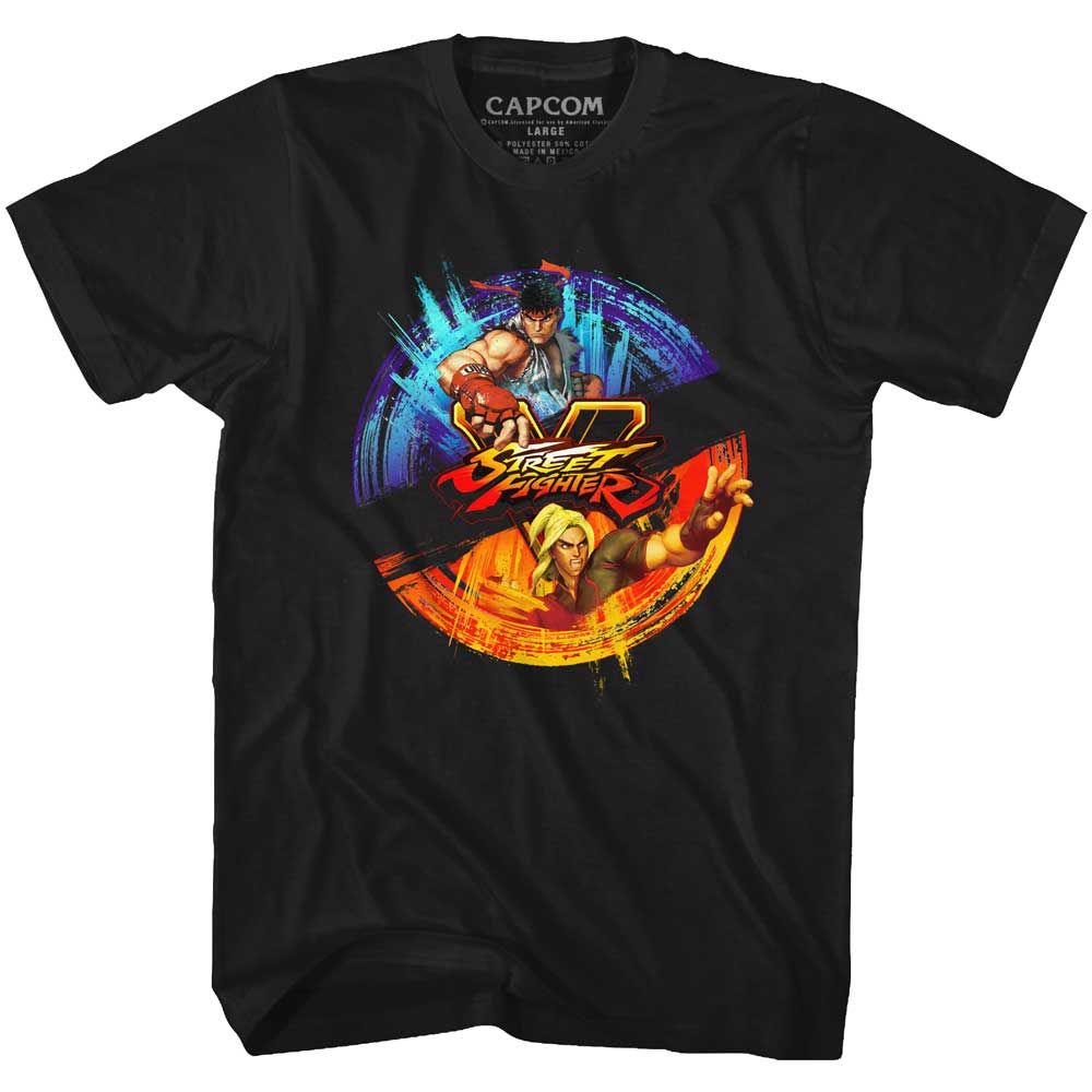 Black Street Fighter t-shirt featuring a Street Fighter Two Colors design