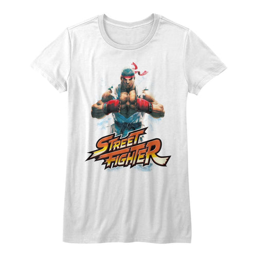 Street Fighter Ladies T-Shirt - Ryu - White Design