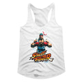 Street Fighter Ladies Racerback - Ryu - White Design