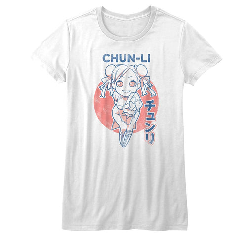 Street Fighter Ladies T-Shirt - Cutesy Chun-Li