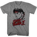 Graphite Heather Street Fighter t-shirt featuring a Street Fighter Ryu Distressed design