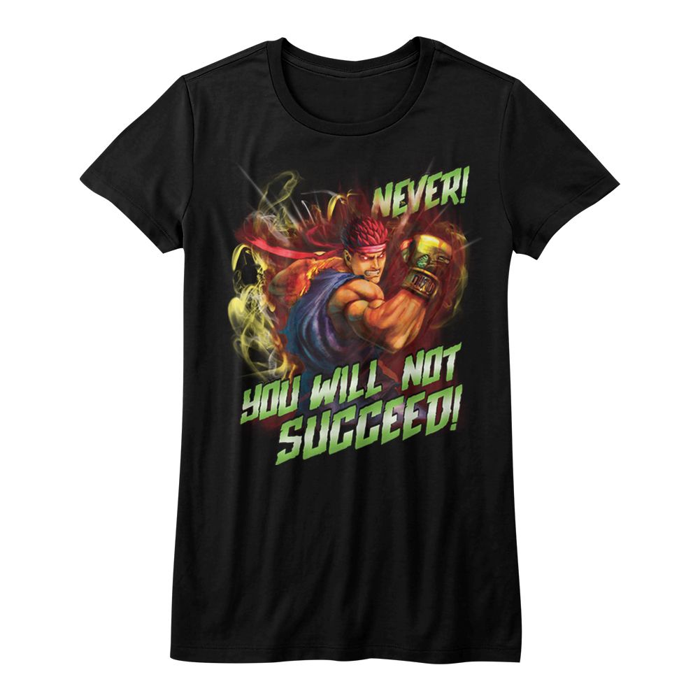 Street Fighter Ladies T-Shirt - Never Succeed
