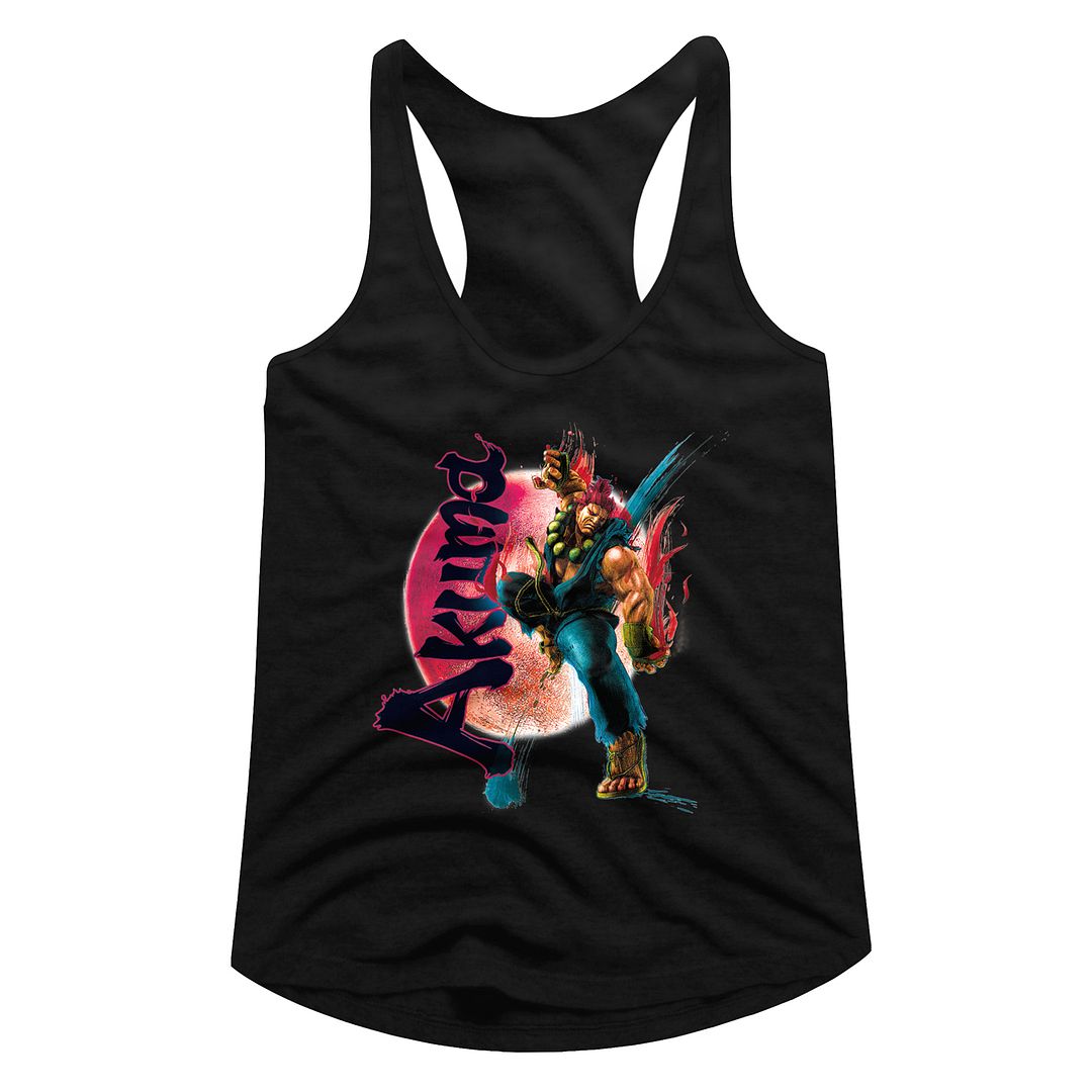 Street Fighter Ladies Racerback - Akuma