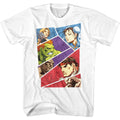 White Street Fighter t-shirt featuring a Street Fighter Sliced Comic Showdown design