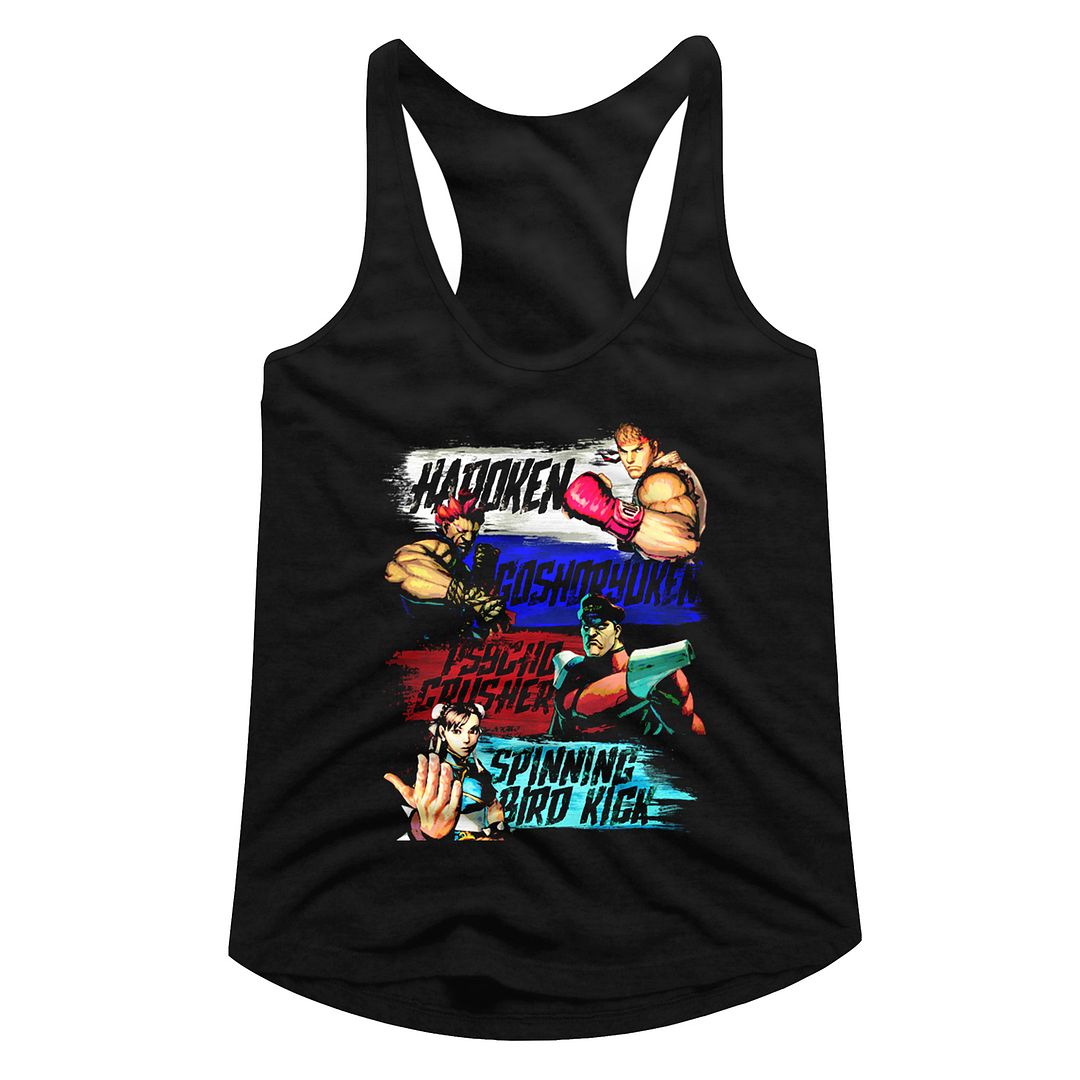 Street Fighter Ladies Racerback - Show Me Your Moves