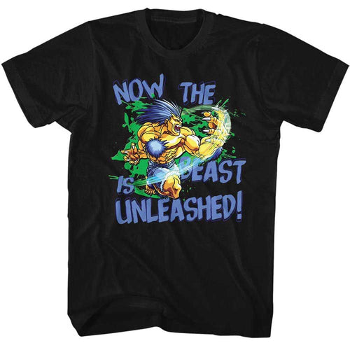 Black Street Fighter t-shirt featuring a Street Fighter Beast Unleashed design