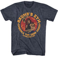 Navy Heather Street Fighter t-shirt featuring an Akuma's Gym design