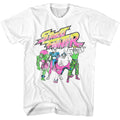 White Street Fighter t-shirt featuring a Street Fighter Street Fighter Sf 2 Neon Fighters design