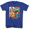 Royal Blue Street Fighter t-shirt featuring a Street Fighter Street Fighter Four Squares design
