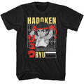 Black Street Fighter t-shirt featuring a Street Fighter Street Fighter Hadoken Repeat design