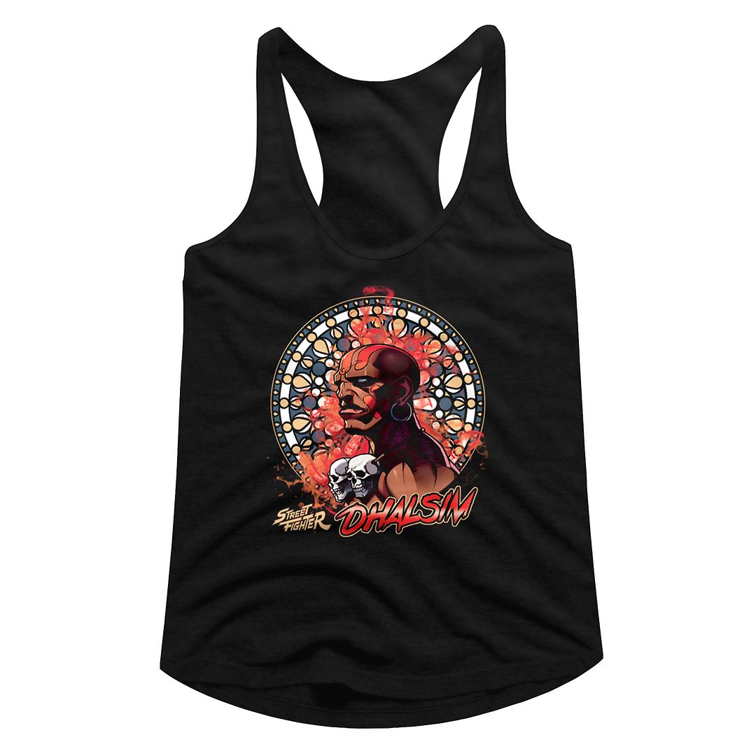 Street Fighter Ladies Racerback - Dhalsim