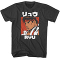 Smoke Gray Street Fighter t-shirt featuring a Street Fighter Street Fighter Ryu Kanji design