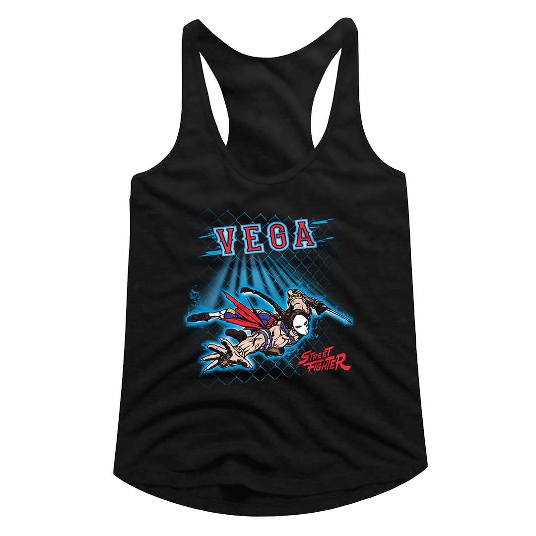 Street Fighter Ladies Racerback - Vega Fence
