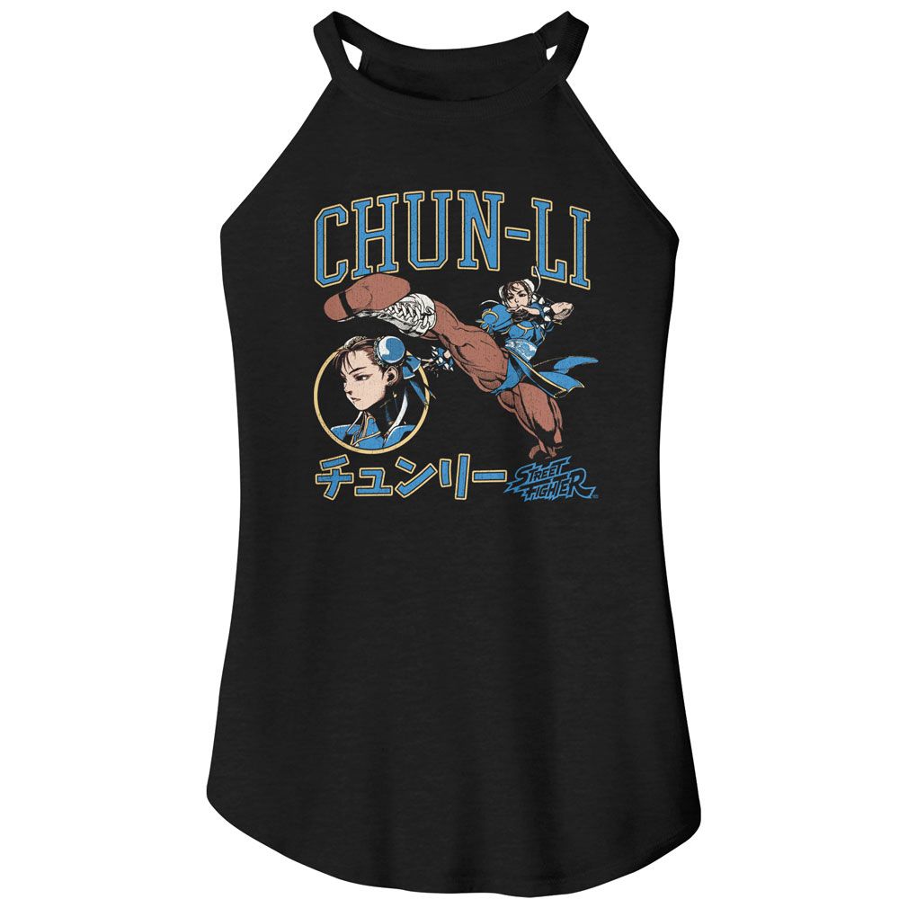 Street Fighter Ladies Rocker Tank - Street Fighter Chun Li Varsity