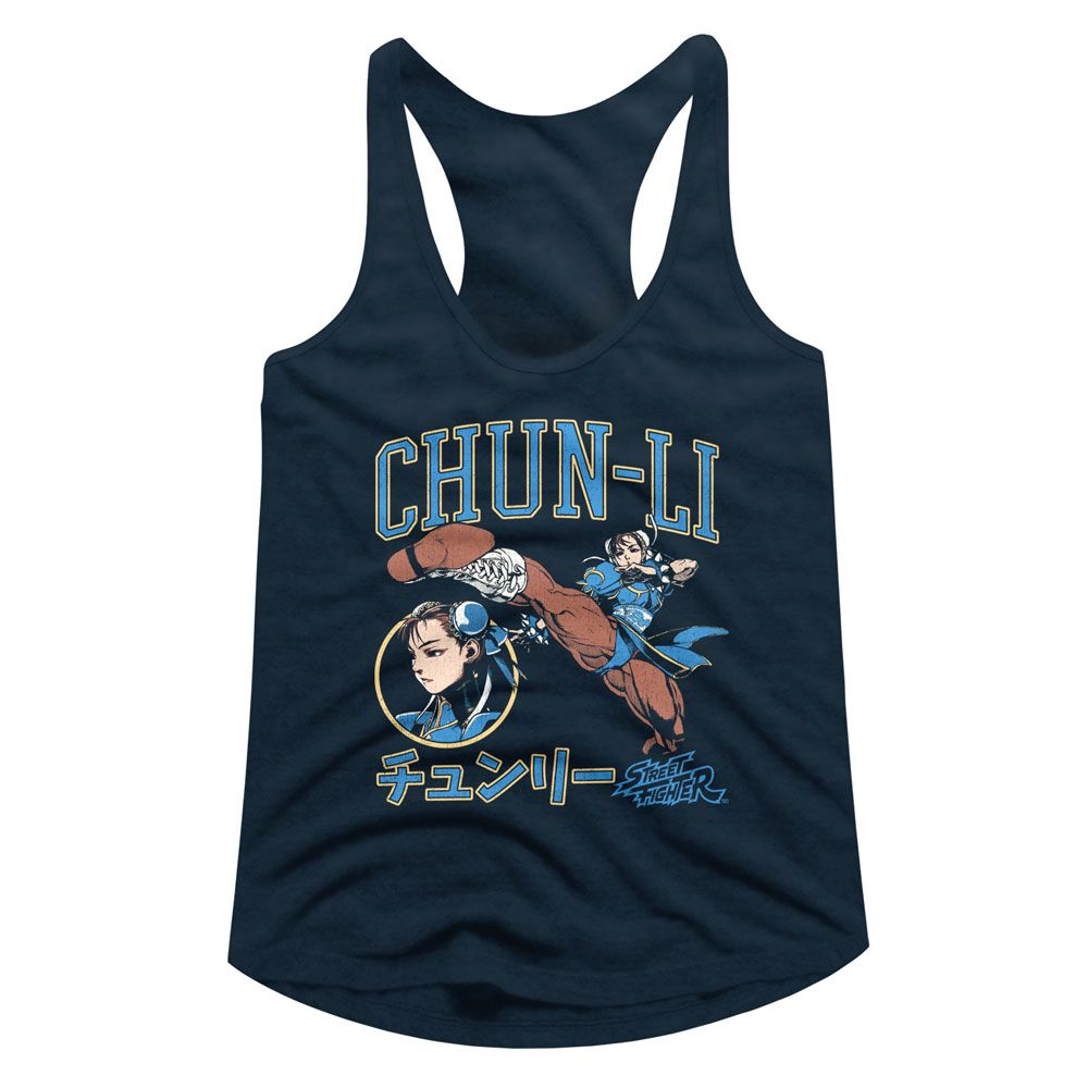 Street Fighter Ladies Racerback - Street Fighter Chun Li Varsity