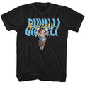 Black Street Fighter t-shirt featuring a Street Fighter Street Fighter Chun Li Warped Text design