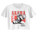 Street Fighter Ladies Crop Top - Street Fighter Akuma Character Block