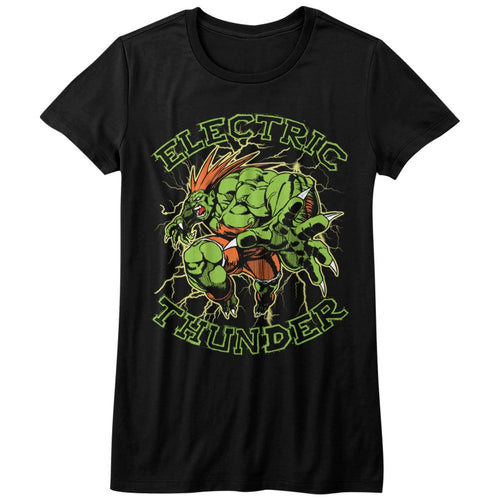 Street Fighter Ladies T-Shirt - Electric Thunder