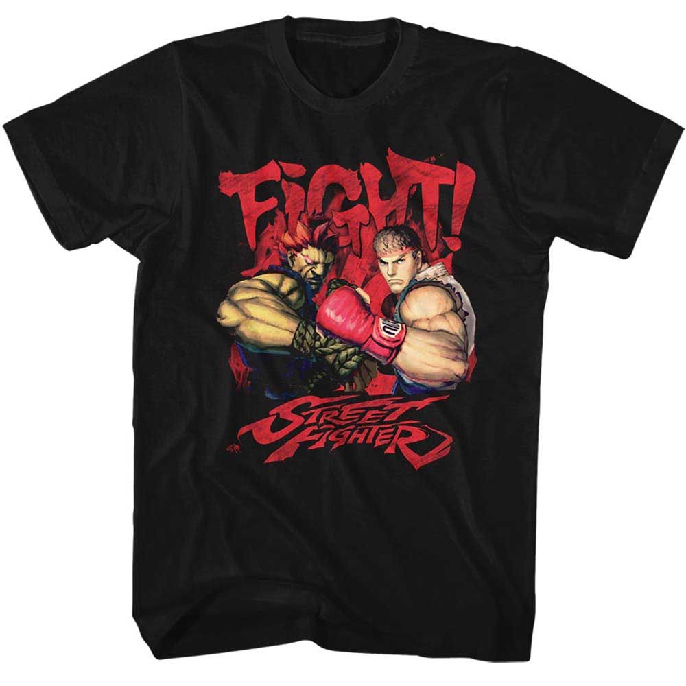 Black Street Fighter t-shirt featuring a Street Fighter Fight design