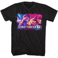 Black Street Fighter t-shirt featuring a Street Fighter Street Fighter Splatter Box design