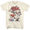 Natural Street Fighter t-shirt featuring a Street Fighter Street Fighter Action Comic design