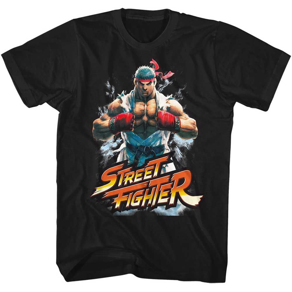 Black Street Fighter t-shirt featuring a Street Fighter Fistbump design