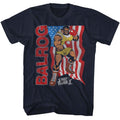 Navy Street Fighter t-shirt featuring a Street Fighter Street Fighter Balrog and Flag design