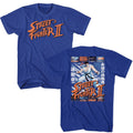 Royal Blue Street Fighter t-shirt featuring a Street Fighter Street Fighter Ryu and Scenes Front and Back design