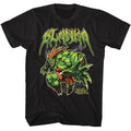 Black Street Fighter t-shirt featuring a Street Fighter Street Fighter Blanka Metal design