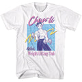 White Street Fighter t-shirt featuring a Street Fighter Street Fighter Weight Lift Chun Li design