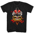 Black Street Fighter t-shirt featuring a Street Fighter Sfv Key design
