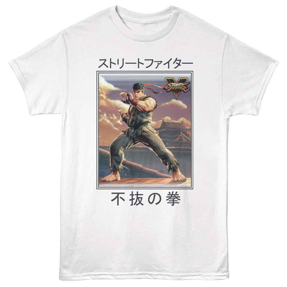 White Street Fighter t-shirt featuring a Street Fighter Street Fighter Boxy 5 design
