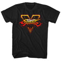 Black Street Fighter t-shirt featuring a Street Fighter Sfv Logo design