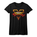 Street Fighter Ladies T-Shirt - Sfv Logo