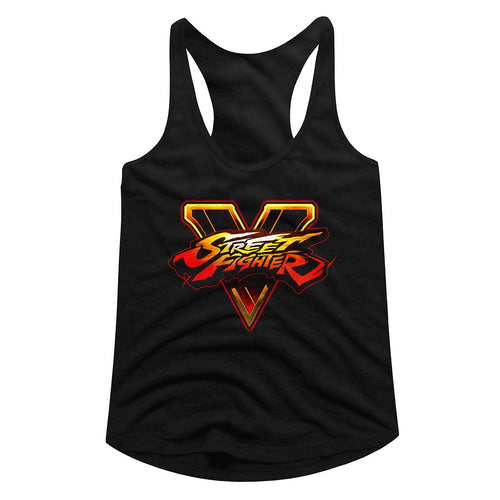 Street Fighter Ladies Racerback - Sfv Logo