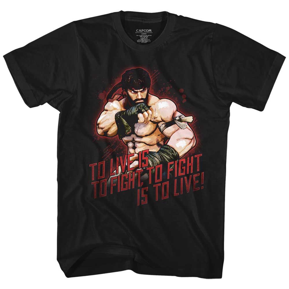 Black Street Fighter t-shirt featuring a Street Fighter Hot Ryu design