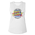 Street Fighter Ladies Muscle Tank - World Warrior - White