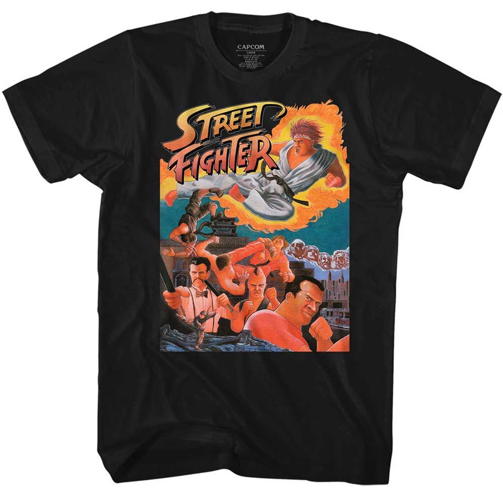 Black Street Fighter t-shirt featuring a Street Fighter Awesome design