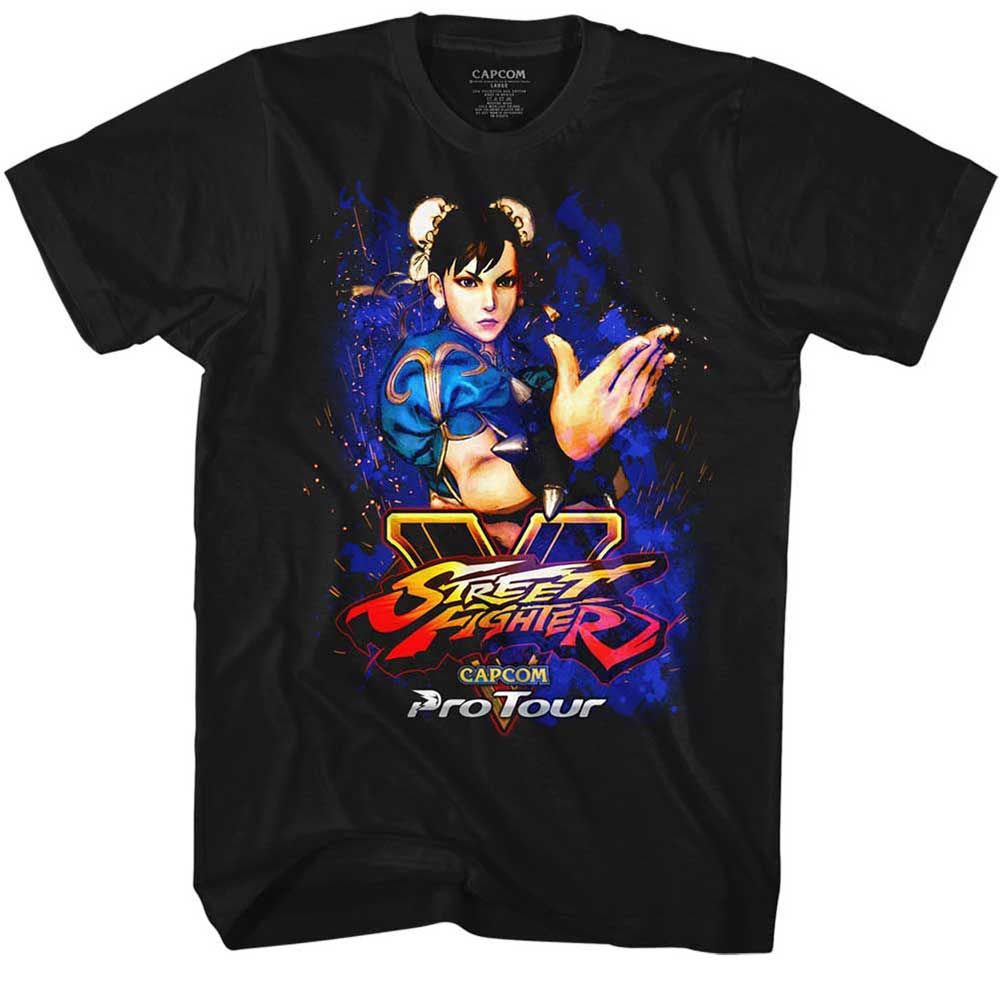 Black Street Fighter t-shirt featuring a Street Fighter Pro Tour - Cnl design