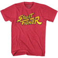 Red Heather Street Fighter t-shirt featuring a Street Fighter Red Yellow Logo design