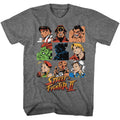 Graphite Heather Street Fighter t-shirt featuring a Street Fighter Sf2Shdrcast design