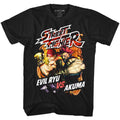 Black Street Fighter t-shirt featuring a Street Fighter Street Fire design