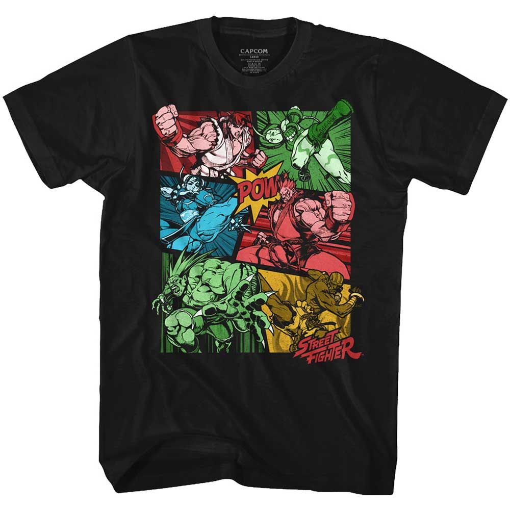 Black Street Fighter t-shirt featuring a Street Fighter Comic design