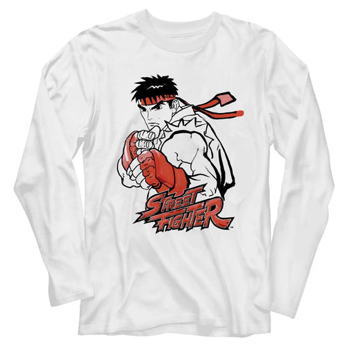 Street Fighter Long Sleeve T-Shirt - Ryu Red